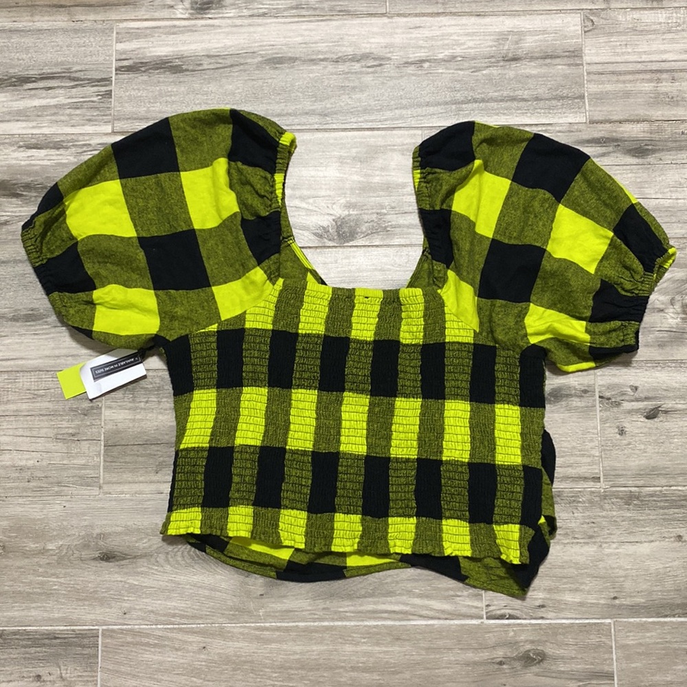 BP. Skater Smocked Back Wrapped Surplice Top - Picture 9 of 14